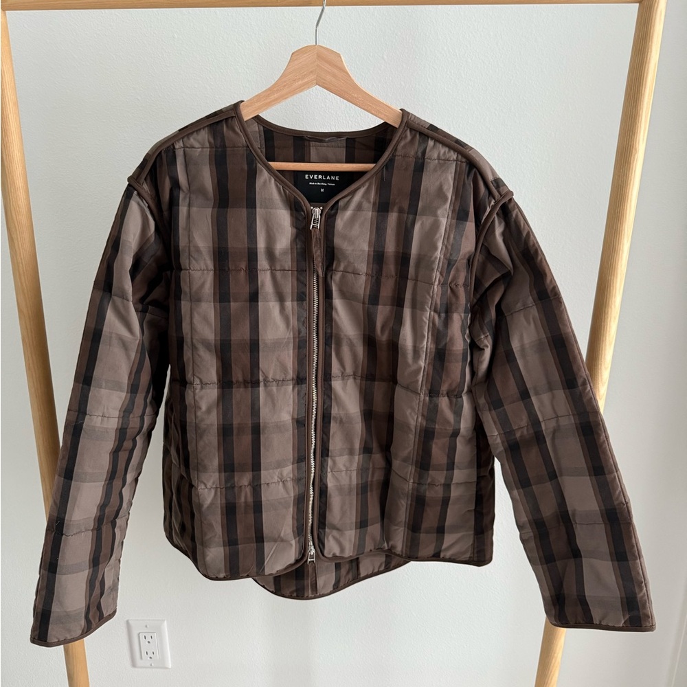 Everlane Women's Checkered Puffer Jacket